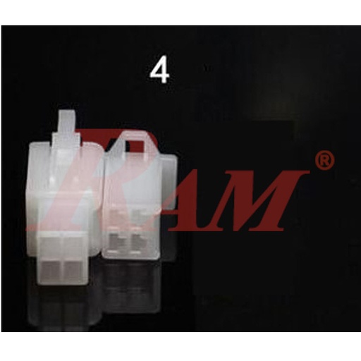 [MF.2.8MM.NYLON.4PIN] MF 4pin - 2.8mm Electrical Plug Connector Male & Female Nylon