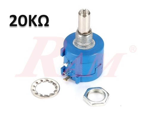 [POT.3590S.2.203L.20K] POT3590S - 20KΩ (203L) Rotary Wirewound Precision Potentiometer 10 Turns
