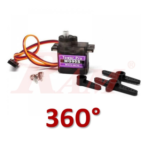 [SERVO.MG90S.360] MG90S Micro Servo Motor 360° 2.2 kg.cm Metal Gears
