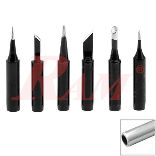 [TIP.HOT.6X1] TIP Set 6 in 1 Lead-Free Soldering Iron Tips طقم سنون كاوية لحام 6 في 1