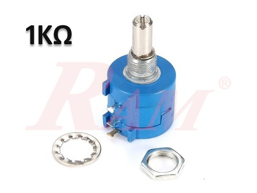 [POT.3590S.2.102L.1K] POT3590S - 1KΩ (102L) Rotary Wirewound Precision Potentiometer 10 Turns