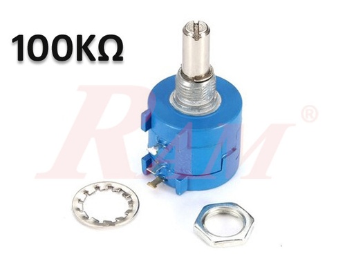 [POT.3590S.2.104L.100K] POT3590S - 100KΩ (104L) Rotary Wirewound Precision Potentiometer 10 Turns