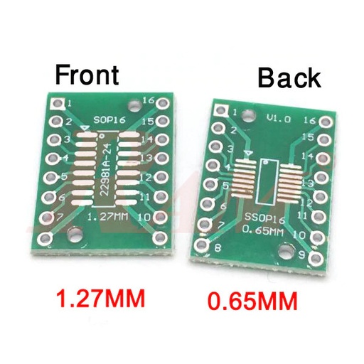 [DIP.PCB.SSOP16] SMD Adapter SOP16 & SSOP16