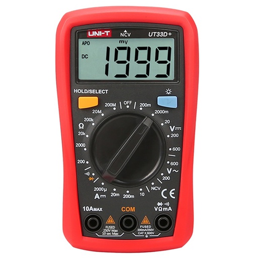 [AVO.UT33D+.UNIT] UT33D+ Palm Size Digital Multimeter افوميتر حجم الكف قياس كهرباء مقومات متعدد رقمي