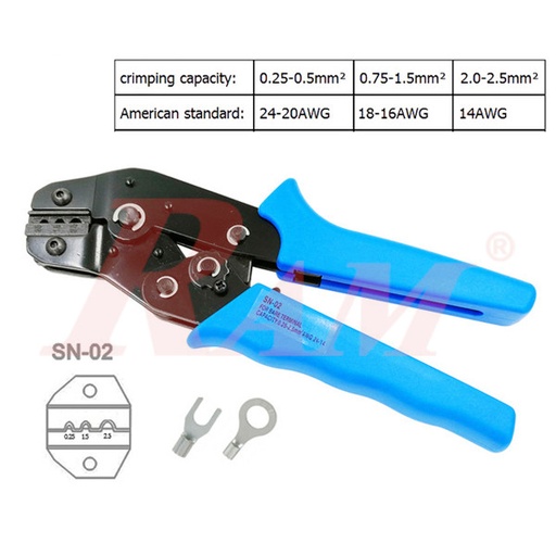 [SN.02.CRIMPING.TOOL] SN-02 Non Insulated Terminals Crimping Tool