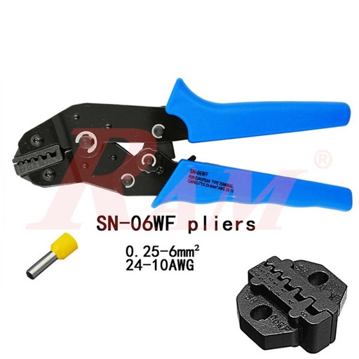 [SN.06WF.CRIMPING.TOOL] SN-06WF Wire Ferrules & End Sleeves Terminals Crimping Tool بنسة ترملة للترامل الحلقة