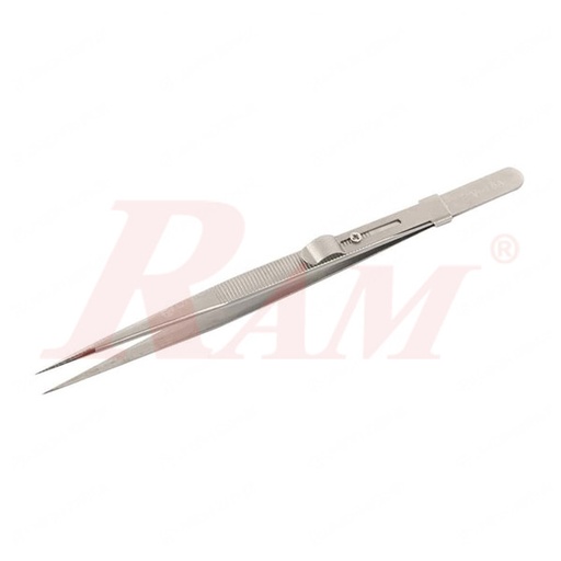[V16A.TWEZZER] V16A Precision Stainless Steel Tweezers Straight Adjustable Fine Tip ملقاط جفت دقيق من الفولاذ المقاوم للصدأ برأس ناعم قابل للتعديل