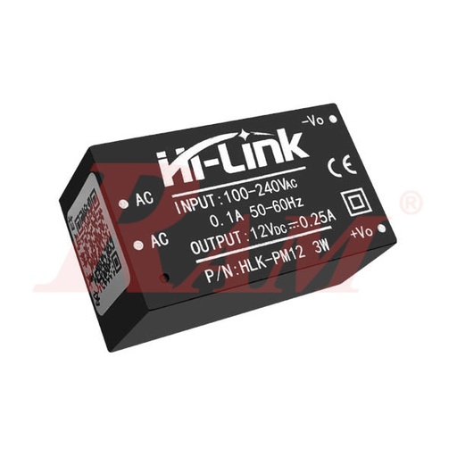 [AC.DC.HLK.PM12] AC-DC Module 3W 220Vac to 12Vdc (HLK-PM12)
