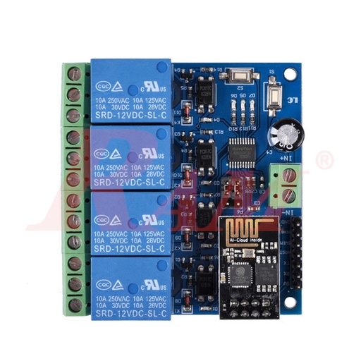 [KIT.RELAY.ESP.4] ESP8266 WiFi 4 Relay Module