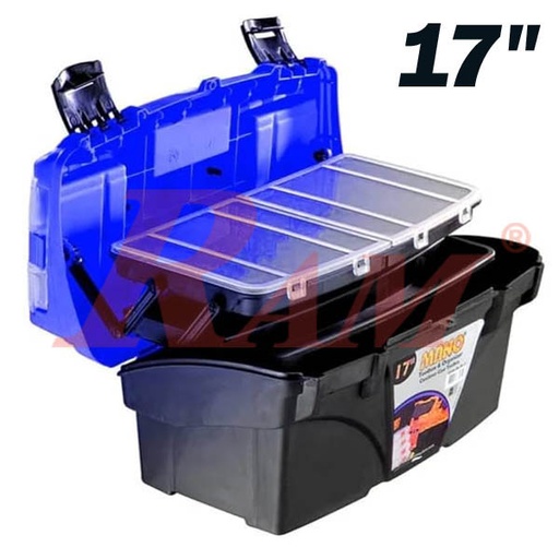 [DY17.COLOR] Empty Tools Box 17" with Hang & Shelf - DY17C حقيبة عدد ومكونات مع رف حافظة اضافي مقاس 17"