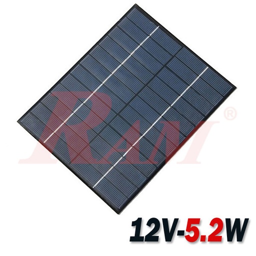 [SC.12V.5.2W] Mini Solar Panel 5.2 Watt 12V/430mA