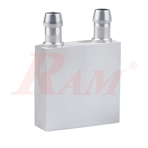 [HS.10080.40MM] مبرد حراري المونيوم مائي بمدخل ومخرج للبلتير مقاس 40×40
