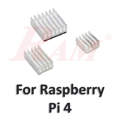 [HS.P4.WHITE] Heatsink Cooling Set for Raspberry Pi 4B Board - White