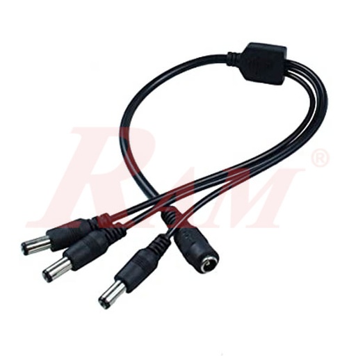 [WIRE.DC.3X1] DC Female to 3 Male DC Power 2.1mm Splitter DC Wire Adapter Cable