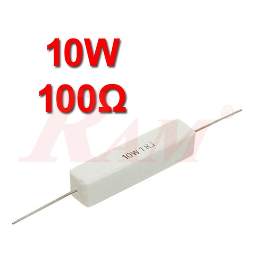 [10W.100OHM] Ceramic Power Resistor 10W / 100Ω مقاومة سيراميك حراري 10 واط