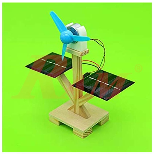 [KIT.DIY.SOLAR.FAN.WOOD] DIY Solar Powered Fan Educational - Science Toy