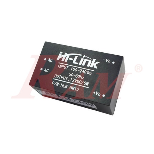 [AC.DC.HLK.5M12] AC-DC Module 5W 220Vac to 12Vdc (HLK-5M12)  محول فولت متردد 220 الى فولت مستمر 12 فولت 5 واط