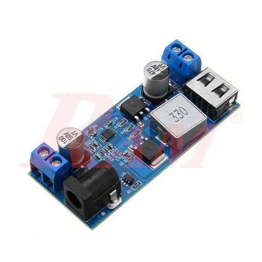 [DC.DC.107] DC-DC Step Down Converter 5A (24V/12V to Fixed Output 5V/5A) SKU#DC107 بوردة دائرة خافض جهد مع خرج 5 فولت 5 امبير ثابت