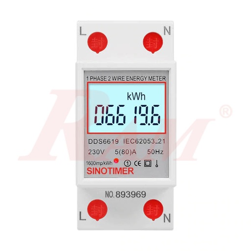 [DDS6619.008.80A.230V] DDS6619-008 Energy Meter 80A/230V - V/A/KWh Meter