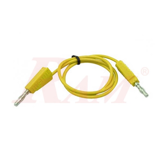 [WIRE.AD38.TO.AD38.YELLOW] 4mm Banana Plug to Banana Plug Wire Test Cable (AD38/AD38) Yellow