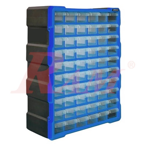 [BOX.SG002] 60 Clear Plastic Drawer Set وحدة ادراج مكونات بالفواصل 60 درج