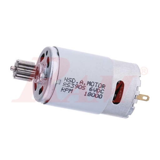 [DC.RS390.6VDC] DC Motor 6V 18000 rpm - Model RS390 Motor (High Speed Motor)