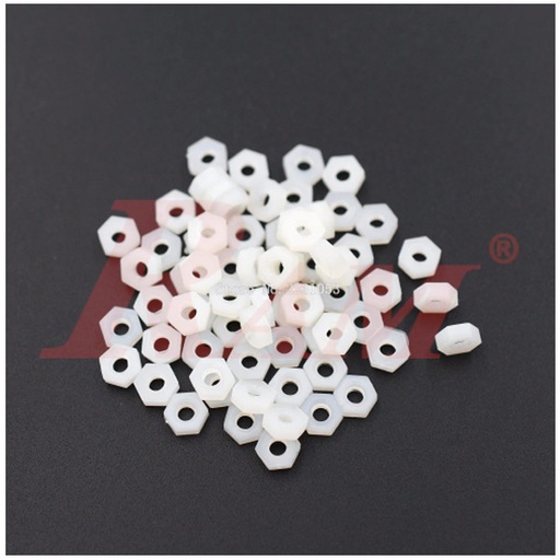 [PLASTIC.NUT.M3] Nylon Plastic Nut 3 mm (100 pieces bag)