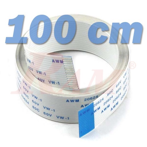 [RPI.CAM.FFC.100CM.CABLE] Ribbon FFC Cable 100cm For Raspberry Pi 3B/4B Camera 15pin 0.5mm Pitch