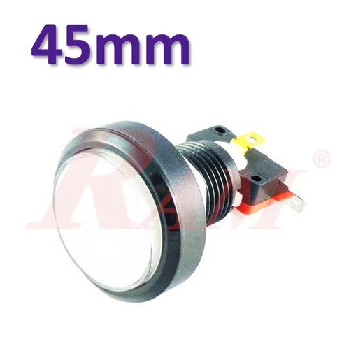 [PB.ARCADE.45MM.12V.W] زر ضغط دائري كبير مقاس 45 ملم على طراز Arcade مع ضوء LED ابيض