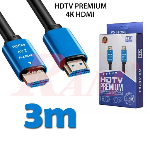 [CABLE.4K.HDTV.3M] HDMI 4K High Speed HDTV 3m Premium Cable
