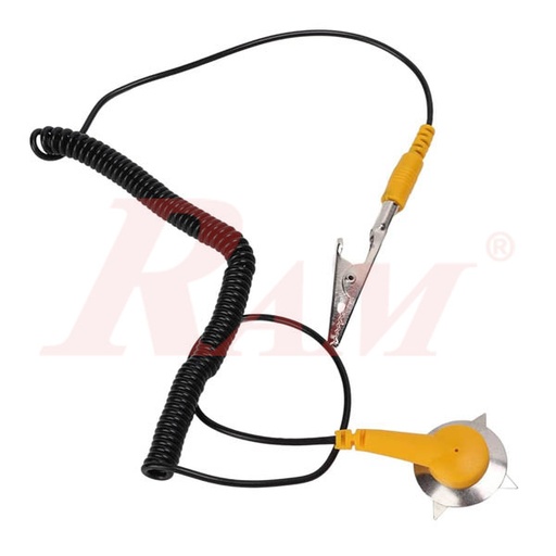 [ANTISTATIC.GROUND.WIRE] Anti-Static Grounding Line Wire - For Antistatic Table Mat ESD كلبس تفريغ ارضي لسجادة اصلاح الالكترونيات