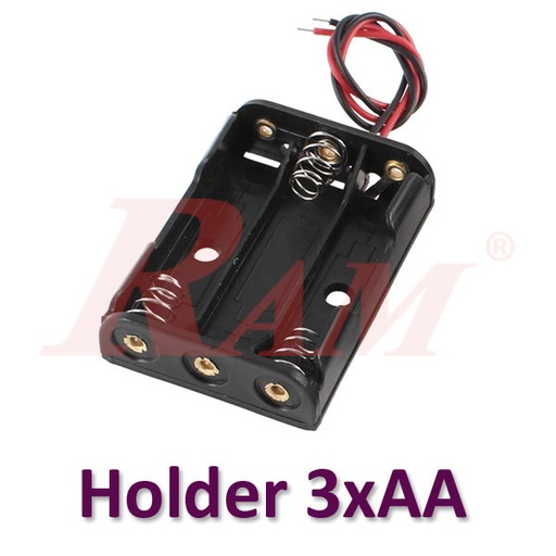 [BATTERY.HOLDER.3XAA] Battery Holder 3xAA Without Cover