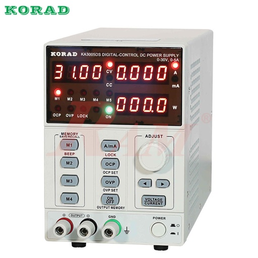 [PS.KA3005DS.KORAD] KA3005DS Digital Control DC Power Supply 0~30V, 0~5A مزود طاقة باور صبلاي تيار مستمر DC بتحكم رقمي من 0 الى 30 فولت ومن 0 الى 5 امبير