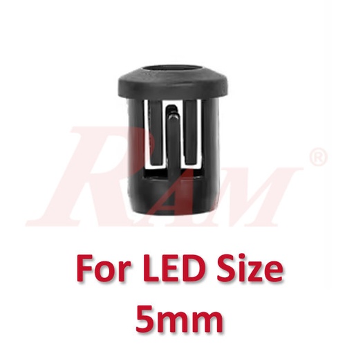 [COVER.LED.PLASTIC.5MM] LED 5mm Plastic Cover - LED Bezel Holder