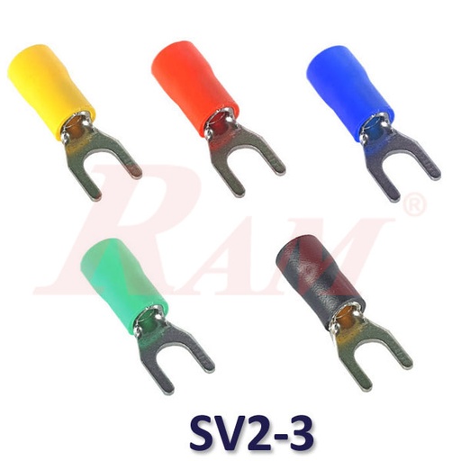 SV2-3 Insulated Fork Electrical Crimp Terminal Connector