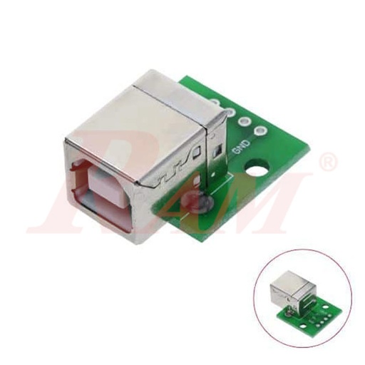 [KIT.USB2.PCB] USB Type B Female Interface Board (SKU#KIT.USB2)