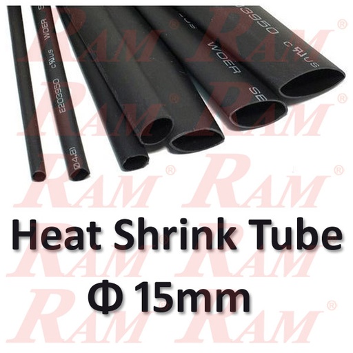 [H.SH.15MM.B] Heat Shrink Φ 15mm - 1 Meter