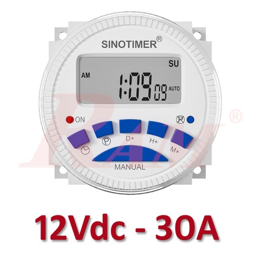 [CN109A.12VDC.30A.TIMER] CN109A-4/30A 12Vdc Timer Switch