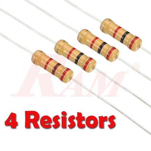 Carbon Resistance 1/4W (Price per 4 Resistors)