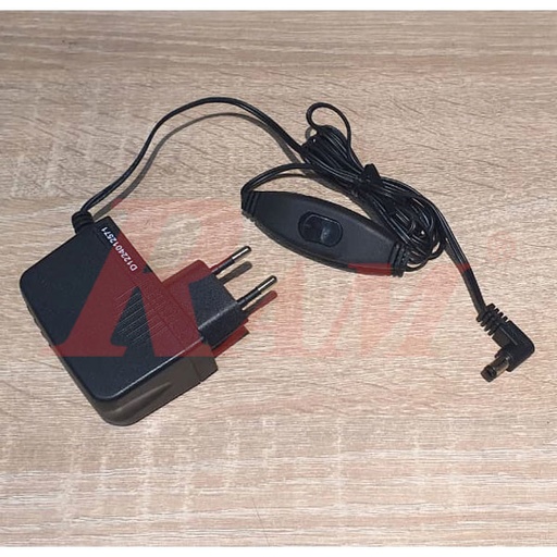 [ADAPTER.FIXED.12V.1A.ON.OFF] Wall Power Adapter 12Vdc 1A - With On/Off Switch