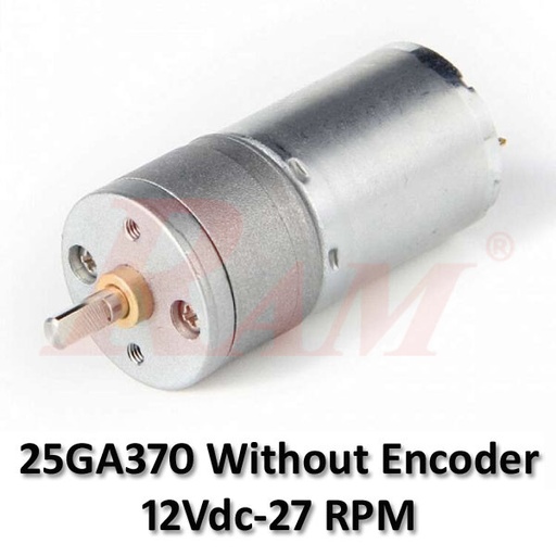 [DC.JGA25-370-12V.27RPM] Without Encoder 25GA370 DC Geared Motor 12Vdc 27 rpm 