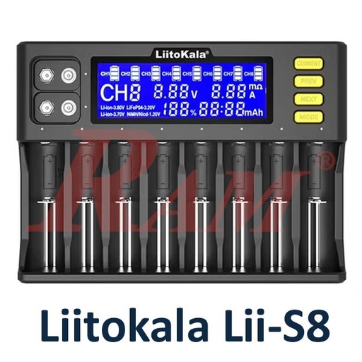[CHARGER.LIITOKALA.LII.S8] LiitoKala® Lii-S8 Smart Intelligent Battery Charger - 8 Battery Slots  شاحن ليتوكالا احترافي ذكي 8 بطاريات
