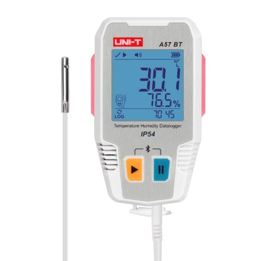 [AVO.A57BT.UNIT] A57 BT Temperature Humidity Datalogger With Prob جهاز قياس وتسجيل الحرارة والرطوبة حساس خارجي سلك