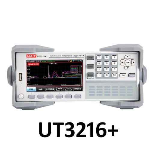 [AVO.UT3216+.UNIT] UT3216+ 16-Channel Temperature Data Logger – Multi-Channel Thermocouple Recorder & Tester جهاز تسجيل واختبار متعدد القنوات للحرارة