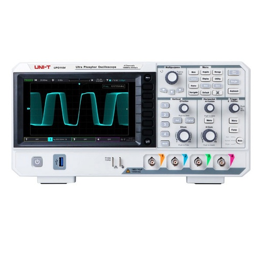 [AVO.UPO1104.UNIT] UNI-T UPO1104 4-Channel Ultra Phosphor Oscilloscope 100MHz جهاز اوسلسكوب 100 ميجاهرتز 4 قناة مزود بقياسات وخصائص متقدمة