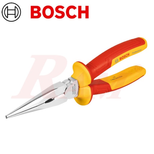 [BOSCH.1600A02NE3] BOSCH VDE Long Nose Pliers Straight 200 mm Professional  (SKU#1 600 A02 NE3) Insulated 1000V